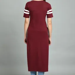 aayu Women Maxi Maroon Full Length Dress image 4