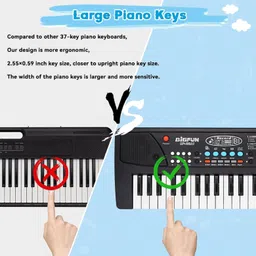 winky wonder Music Piano Keyboard for Kids with Mic | 37 Keys Electronic Piano image 3