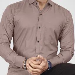 nivick Men Slim Fit Solid Spread Collar Casual Shirt-picture-14