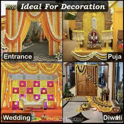 decorbazar Yellow Marigold Artificial Flower image 4