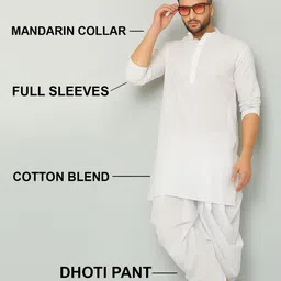 tsarina Men Cotton Blend Kurta Dhoti Pant Set-picture-17