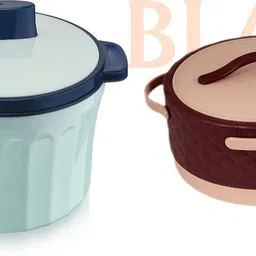 blal Plastic Thermoware Casserole Set | Insulated Hot Pot for Kitchen & Dining Pack of 2 Thermoware Casserole Set image 1