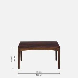 woodsworth from pepperfry Waverly Sheesham Wood Coffee Table In Provincial Teak Finish image 2