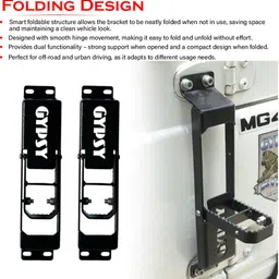 sorax Door Hinge Step with Folding Foot Pedal, Compatible for Gypsy Car Pedal Assembly image 2