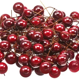 ascension 50pcs Artificial Holly Berries, 10 mm Fake Berries Decor on Wire for Christmas Tree Decorations Flower Wreath DIY Craft Use (Red) Angel Figurine Pack of 50 image 2