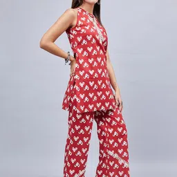 winered Tunic Pant Co-ords Set image 4