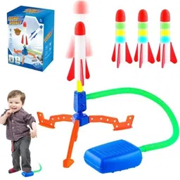 balgopal creations Rocket Launcher Toy Set with 1 Foam Rockets, Outdoor Physical Activity Game-picture-15