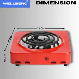 wellberg 1000 W Radiant Cooktop Jog Dial image 4
