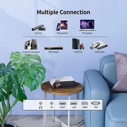 Techdash WiFi Projector Full HD 1080P 9500 lm LED Corded Portable Projector image 2