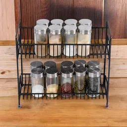 iconplus MultiPurpose 2 Layer Kitchen Storage Shelf | Spice Rack Steel Kitchen Trolley image 5