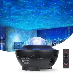 rimatara Night Light Projector Bedroom, w/LED Nebula Cloud and Bluetooth Music Speaker Night Lamp image 2