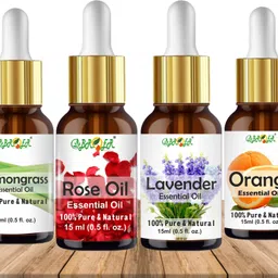 broer Lavender, Orange, Rose & Lemongrass Essentials Oil Combo Set 15ml Each (60ml)-picture-28