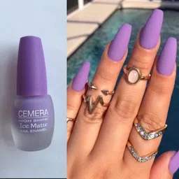 cemera High Shine Ice Matte Nail Polish Violet Purple-picture-10