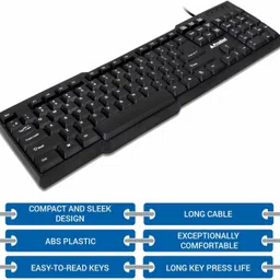 PRODOT KB-207s PS2 PS2 Standard Desktop Keyboard Compatible with Desktop, Laptop, Mac image 4