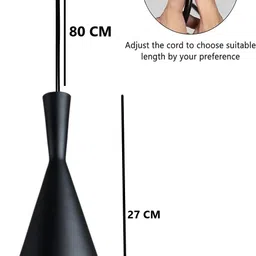 homeselite Hanging Light Lamp Bedroom ,Living Room Dining Table Hall Balcony Outdoor Pendant lamp Home Decoration Ceiling Kitchen Restaurant Cafe Decor Lighting Cone Shape (Bulb not included ) Chandelier Ceiling Lamp image 4