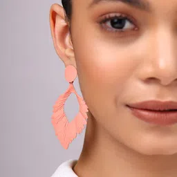 Priyaasi Contemporary Leaf Shaped Drop Earrings image 3
