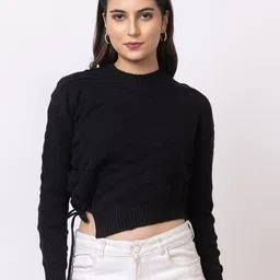 GFO Women Solid Woollen Sweaters-image-64