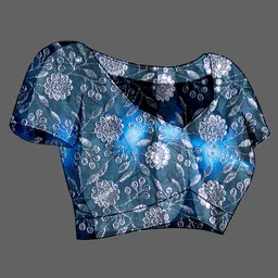 A.V.M Prints Beads and Stones Embellished Tie and Dye Maheshwari Saree image 3