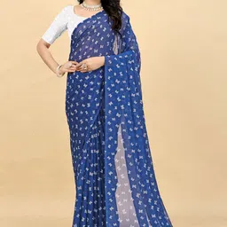 VRAGI Printed Pure Georgette Saree-picture-40