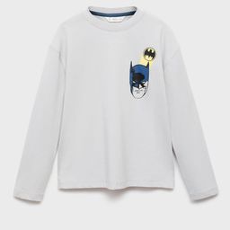 Mango Kids Boys Batman Printed Pure Cotton T-shirt-picture-49