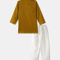 Desi Soota Boys Embroidered Regular Thread Work Pure Cotton Kurta with Pyjamas image 3