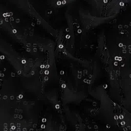 KALINI Black Net Embroidered Sarees image 5