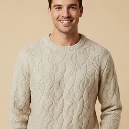 Mast & Harbour Men Cable Knit Pullover image 3