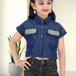 Lei-Chie Cotton Shirt Style Half Sleeves Top-picture-57