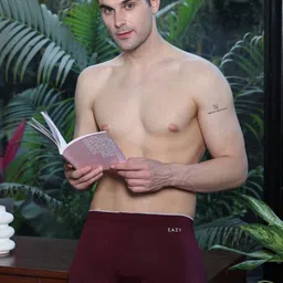 EAZY Pack Of 2 Luxury Fit Trunks FLLF-MN-Black-G-Wine-2XL image 3