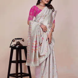 Moda Rapido Woven Design Zari Silk Cotton Saree image 5