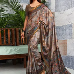 Mitera Ethnic Motifs Printed Zari Saree-picture-32