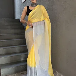 HERE&NOW Pure Chiffon Ready to Wear Jamdani Saree-picture-18