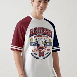 Crazymonk Men New Era Graphic Printed Oversized Cotton T-shirt-picture-32