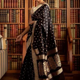Moda Rapido Ethnic Motifs Zari Art Silk Handloom Banarasi Saree image 4