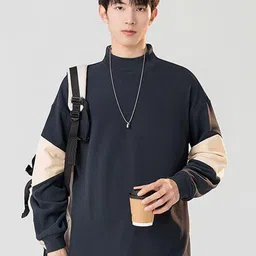 StyleCast x Revolte Colourblocked Long Sleeves Pullover Sweatshirt-picture-49