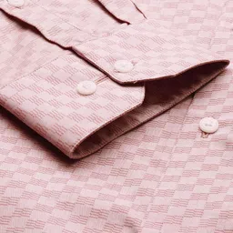 Arrow Manhattan Slim Fit Self-Design Geometric Pure Cotton Formal Shirt image 4