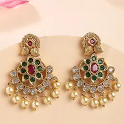 KARATCART Gold-Plated Drop Earrings-picture-43