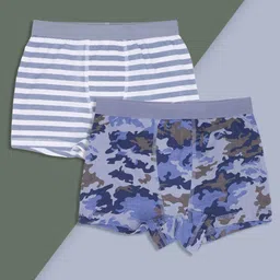 Pantaloons Junior Boys Pack Of 2 Printed Pure Cotton Trunks-picture-14