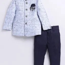 Little Collars Boys Embroidered Bandhgala Clothing Set-picture-25