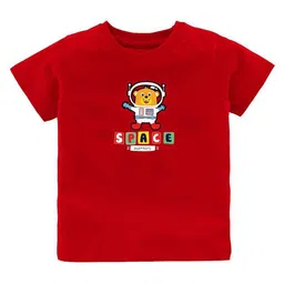 KAVEE Kids Typography Printed Pure Cotton T-shirt-image-94