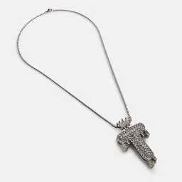 French Accent Silver-Plated Pendant With Chain image 3