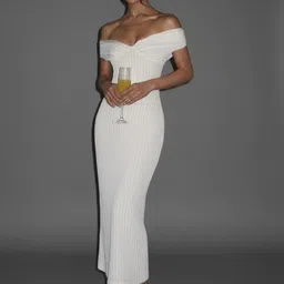 bebe Off-Shoulder Bodycon Midi Dress-picture-10