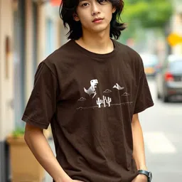 MaverIQ Men Graphic Printed Round Neck Cotton Oversized T-shirt-picture-33