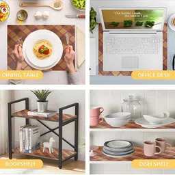 Kuber Industries Pink 3 Pieces Printed Water Resistant Shelf Liner image 5