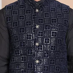 Anouk Embroidered Velvet Nehru Jackets image 2