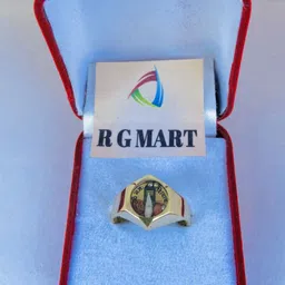 R G MART Unisex Ashtadhatu Shivling Rudraksha Shank with Para Gold Plated Finger Ring-image-87