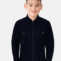 Gini and Jony Boys Standard Tartan Checks Opaque Checked Casual Shirt-picture-22
