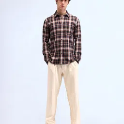Flying Machine Men Classic Opaque Checked Casual Shirt image 5