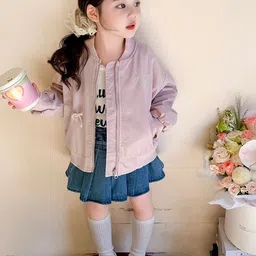 LULU & SKY Girls Lightweight Bomber with Embroidered Jacket-picture-12