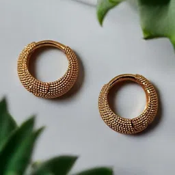 SHREE KRISHNA SHOPPING Unisex Gold-Plated Brass Earrings-picture-33